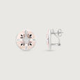 Mosaic Charm Silver Stud Earrings,,hi-res view 4