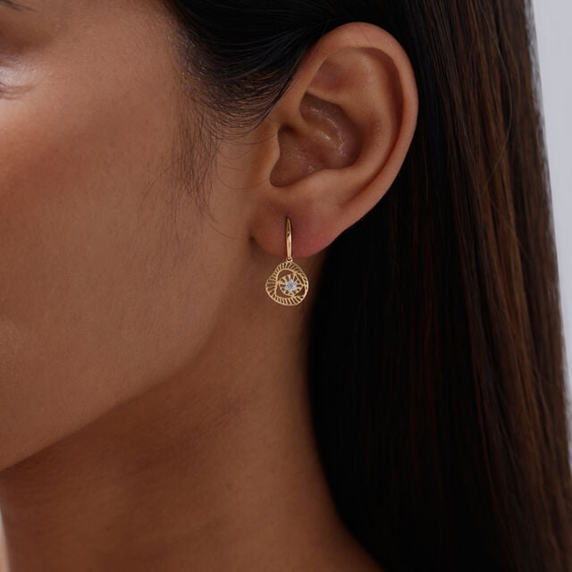 Flowing Aura Diamond Drop Earrings,,hi-res image number null
