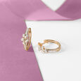 Blossom Chic Gold & Diamond Hoop Earrings,,hi-res view 1