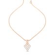 14kt Rose Gold Mesh Diamond Pendant,,hi-res view 3