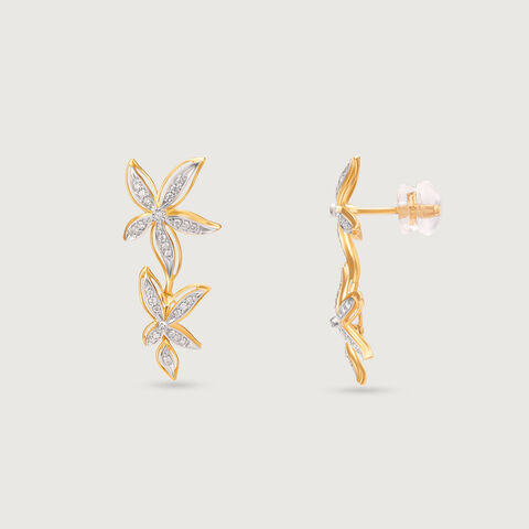 Blossom Cascade Diamond Drop Earrings