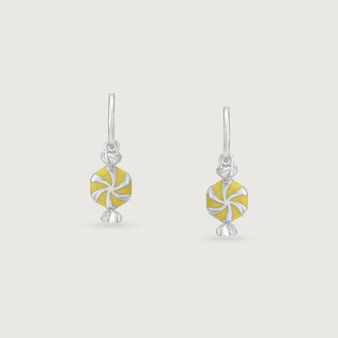 Sunny Spin Silver Drop Earrings