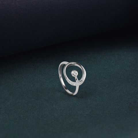 Modern Orbit Silver Ring