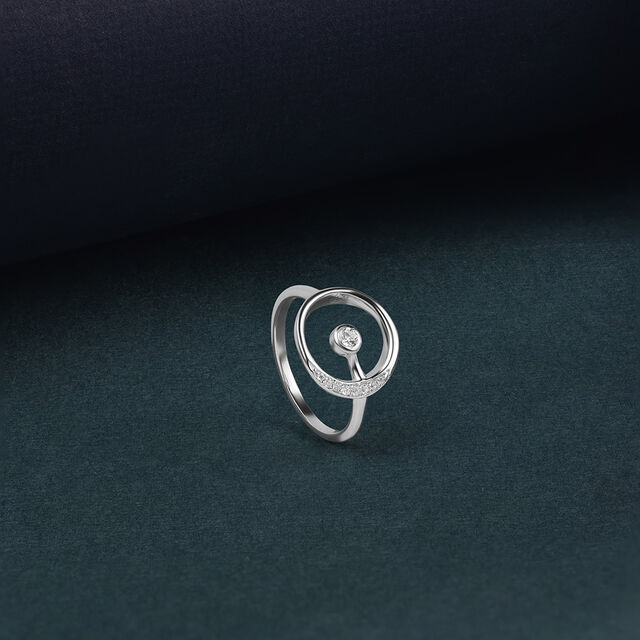 Modern Orbit Silver Ring,,hi-res image number null