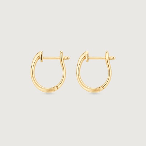 Sculpted Flow Gold Hoop Earrings