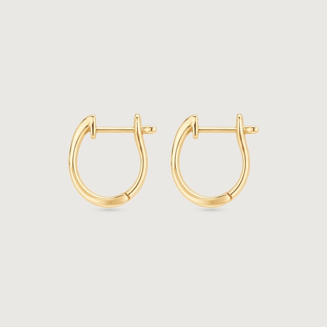 Sculpted Flow Gold Hoop Earrings,,hi-res image number null