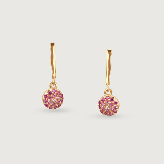 Berry Bling Zirconia Drop Earrings,,hi-res image number null