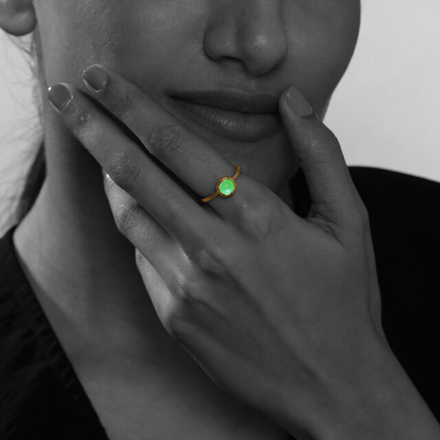 Serene Firefly 14 kt Gold & Blue Topaz Finger Ring,,hi-res image number null