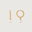 Playful Bubbly Pearl Hoop Earrings,,hi-res view 4