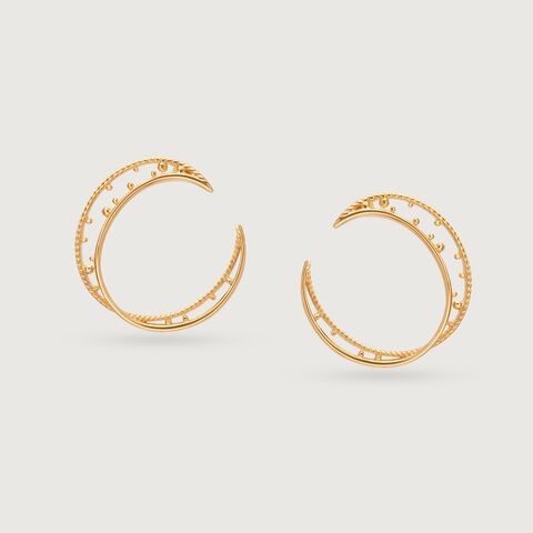Universe Swirls 14Kt Hoop Earring