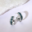 Ethereal Shine Silver Hoop Earrings,,hi-res view 1