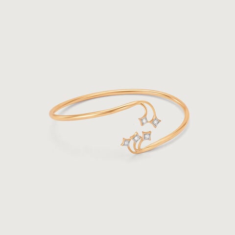 Twinkling Stars 14KT Diamond Bangle