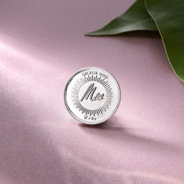 5 GM 999 Lotus Silver Coin,,hi-res image number null