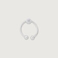 Sleek Beam Silver Septum Ring,,hi-res view 6