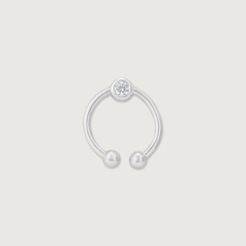 Sleek Beam Silver Septum Ring