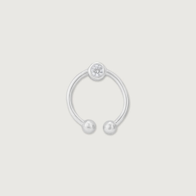 Sleek Beam Silver Septum Ring,,hi-res image number null