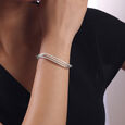 Graceful Layered Silver Bangle,,hi-res view 2