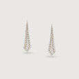 Geometric Glamour Gold & Diamond Drop Earrings,,hi-res view 3