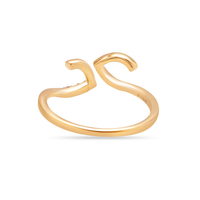 14KT Yellow Gold Disjointed Charm Diamond Ring,,hi-res image number null