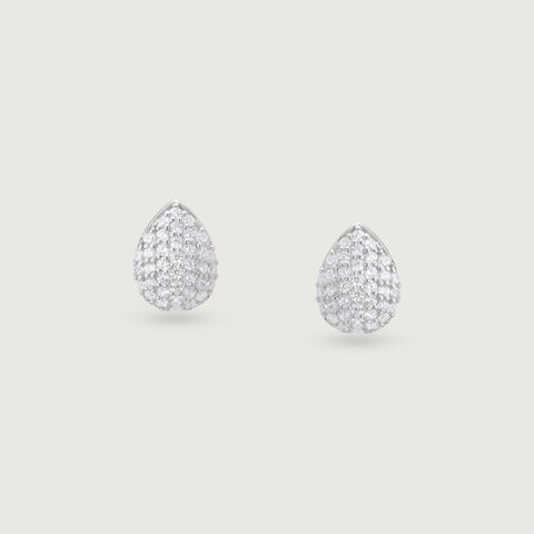 Radiant Dew Silver Stud Earrings