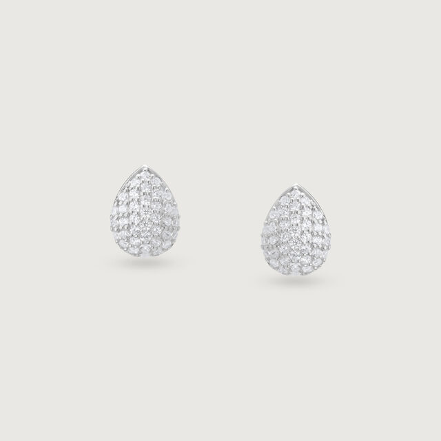 Radiant Dew Silver Stud Earrings,,hi-res image number null