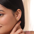 Mystic Hearts 14KT  Gold Stud Earring for Her,,hi-res view 2