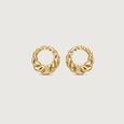 Twisted Loop Gold Stud Earrings,,hi-res view 3