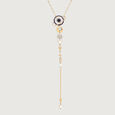 Stellar Elegance The Cosmic Droplet 14KT Diamond Necklace,,hi-res view 3