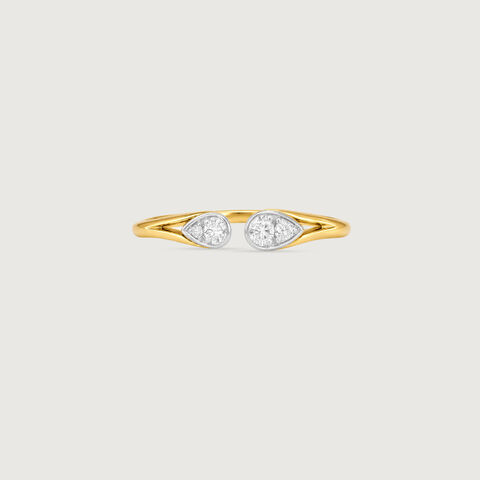 Subtle Balance Diamond Platinum Gold Ring