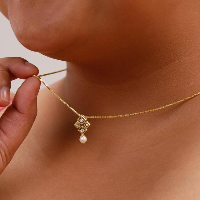 Soft Geometry Diamond Pendant,,hi-res image number null