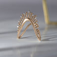 Golden Crest Gold & Diamond Finger Ring,,hi-res view 1