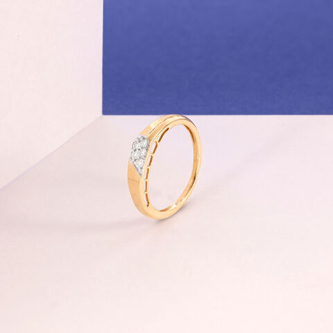 Sharp Geometric Diamond Ring