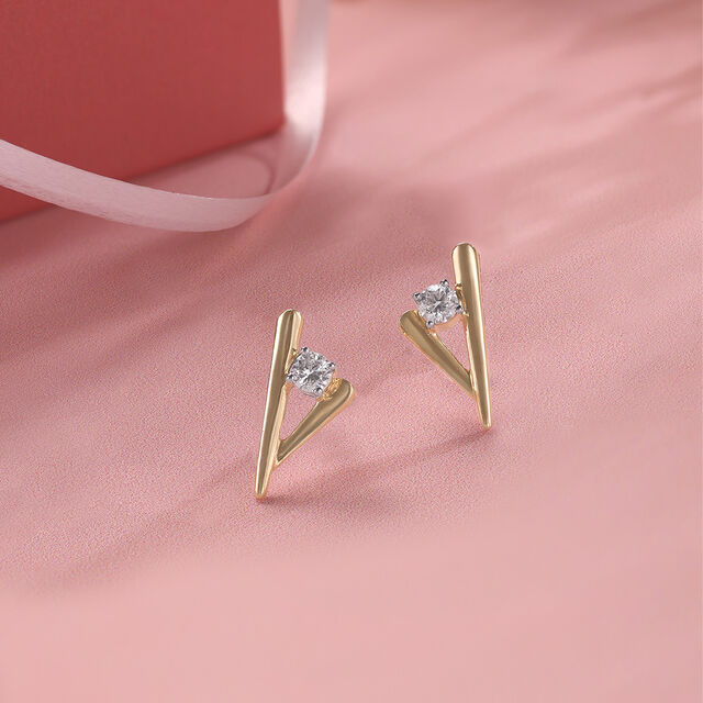 Cheeky Sleek Gold Earrings,,hi-res image number null