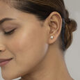Basketry Radiance Gold and Diamond Stud Earrings,,hi-res view 2