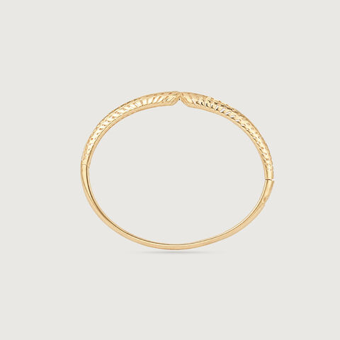 Graceful Leaf Gold Bangle