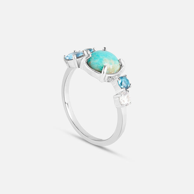 Sea Sparkle Silver Finger Ring,,hi-res image number null