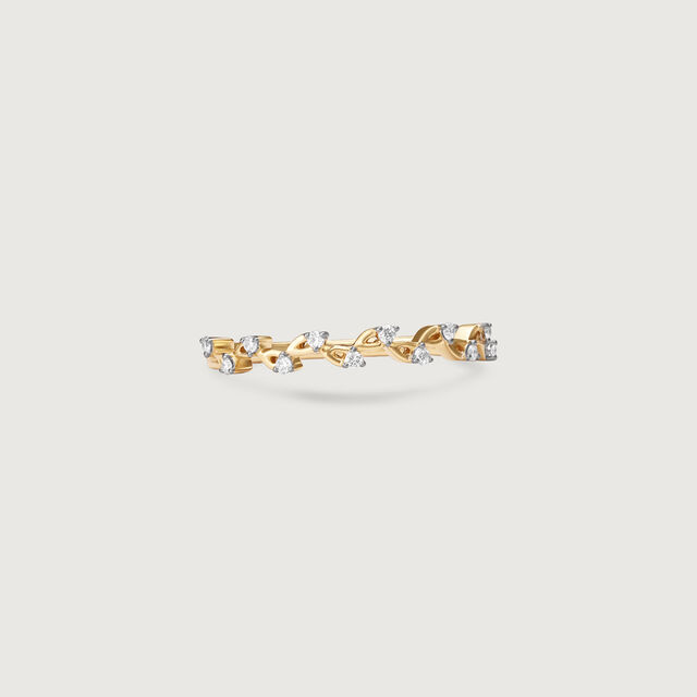 Whimsical Vine Gold & Diamond Finger Ring,,hi-res image number null
