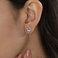 Radiant Marquise Gold & Diamond Stud Earrings,,hi-res view 2