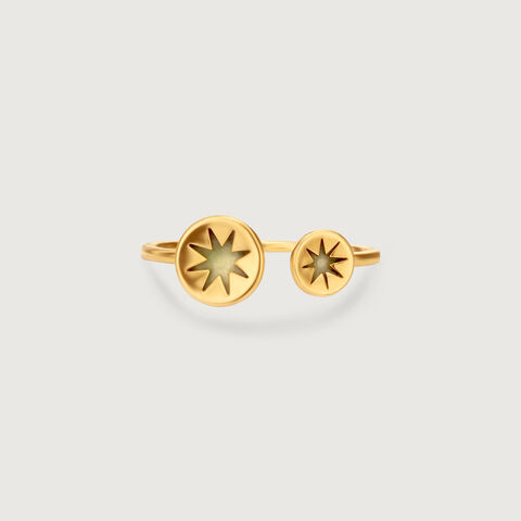 Radiant Duo Gold Ring