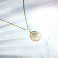 Radiant Sunburst Gold & Diamond Pendant,,hi-res view 1