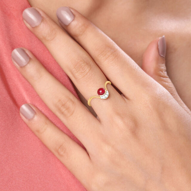 Berry Orbit Ruby & Diamond Ring,,hi-res image number null