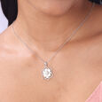 Elegant Bloom Silver Necklace,,hi-res view 2