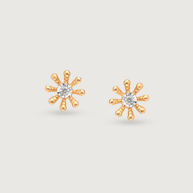 Spring Daisy Diamond Stud Earrings,,hi-res image number null