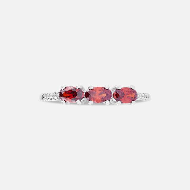 Fiery Gem Silver Finger Ring,,hi-res image number null