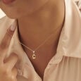 Luminous Textured Diamond Drop Necklace,,hi-res view 2