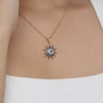 Star Protector Evil Eye Gold Pendant,,hi-res view 2