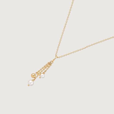 Graceful Cascade Pearl Pendant