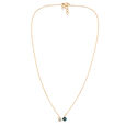 14KT Yellow Gold Rare Pair Diamond and Blue Topaz Necklace,,hi-res view 3