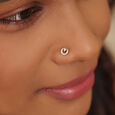 14KT Yellow Gold Diamond Nose Pin,,hi-res view 1