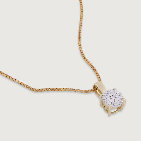 Dual Tone Gold & Diamond Pendant